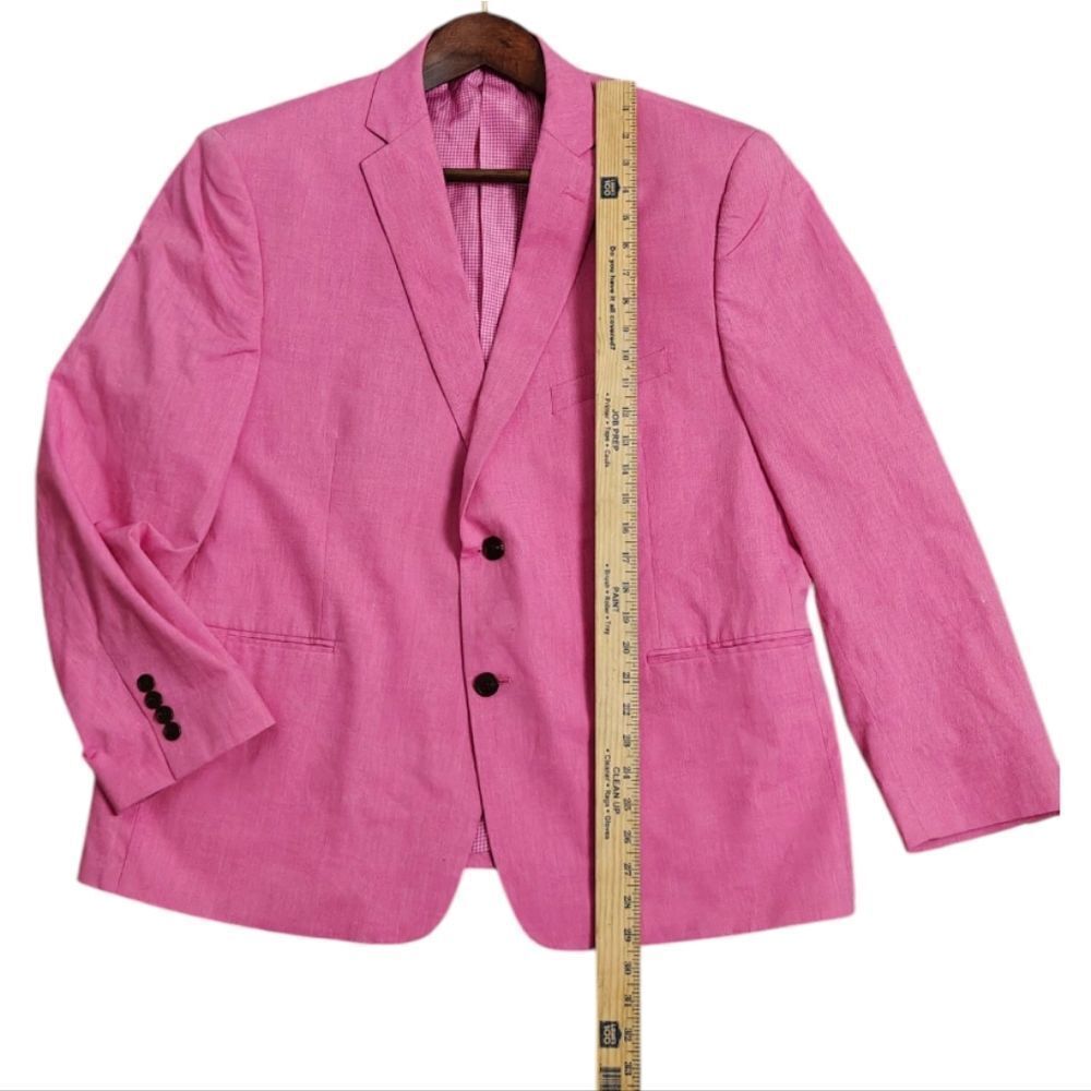 Saddlebred Vibrant Pink Sport Coat Blazer Suit Jacket 46S - Picture 5 of 10